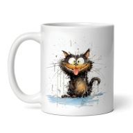 Kubek z kotem, wesoły kot 330ml