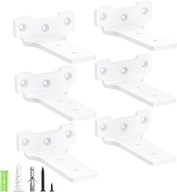 Zestaw uchwytów do półek metalowe z wkrętami, nośność 70 kg, 10cm-6szt,