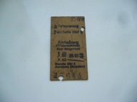 BILET KOLEJOWY ANNABERG GLEIWITZ GLIWICE 20.04.38