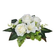 Stroik nagrobny mała Wiązanka na mały pomnik dziecka różyczki