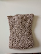 Włoski damski sweter przez głowę siatka r L