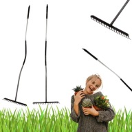 GRABIE OGRODOWE METALOWE GRAFITOWE DO OGRODU TRAWY TRAWNIKA LIŚCI