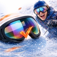 GOGLE NARCIARSKIE SNOWBOARDOWE UV400 PRZECIWMGIELNE UNISEX KASK