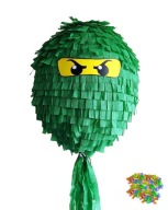 Piniata LEGO Ninjago zielony. Konfetti gratis.