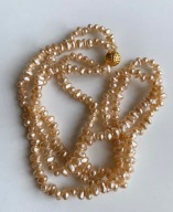 Naszyjnik vintage perły szklane ozdobne zapięcie