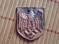 Tarcza na hełm korkowy tropikalny DAK Afrikakorps sygnatura G.B.41