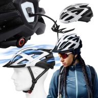 KASK ROWEROWY MTB WENTYLACJA LEKKI REGULOWANY LAMPKA LED USB-C 6 TRYBÓW