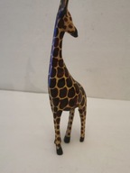FIGURKA rzeźba DREWNIANA DO GABLOTY ŻYRAFA