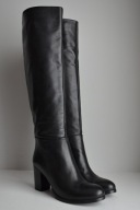 Francuskie kozaki Minelli do samego kolana na klocku