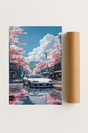 Plakat bez ramy 50x70 cm Toyota Supra Wiosenny Dzień | Pomysł na Prezent
