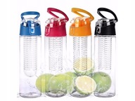 Butelka Bidon na wodę wkład na owoce woda smakowa KOLORY 0,8 L