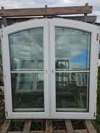 OKNA Plastikowe PCV Łukowe Dwuskrzydłowe 154x164cm 2 sztuki szprosy