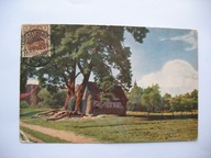 ZAGINIONY ŚWIAT CHATA NA SKRAJU WIOSKI przedwojenna POCZTÓWKA