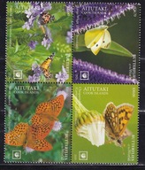 Aitutaki 2020 ** cena 55,90 zł kat.100€- fauna, motyle