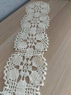 Serwetka serweta szydełkowe rękodzieło bieżnik misterne cacko 14x70