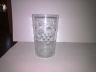Szklanki zdobione szlifowane x 6 PRL