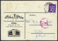 1943 LEGNICA - OSKAR OTTO - ZAKŁAD OGRODNICZY