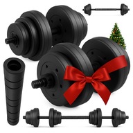 HANTLE REGULOWANE 2X20KG BITUMICZNE ZESTAW HANTLI DO ĆWICZEŃ 40KG + SZTANGA