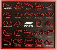 Kalendarz F1 2026 – wydruk 3D dekoracja dla fana Formuły 1 Formuła moto