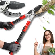 SEKATOR DO GAŁĘZI KRZEWÓW TELESKOPOWY RĘCZNY OGRODOWY DWURĘCZNY SOLIDNY