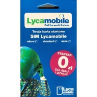 LycaMobile PL +48 Starter SIM Card PrePaid 0 PLN