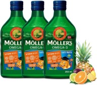 Möller’s Tran Omega 3 250ml x3 wit. A D E EPA DHA Owocowy