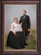 Obraz Stanisław Wyspiański i Teodora Pytko w drewnianej ramie ze szkłem