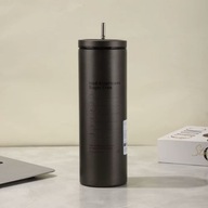 KUBEK TERMICZNY NA KAWĘ HERBATĘ DO SAMOCHODU ZE SŁOMKĄ UCHWYTEM XXL 600 ML