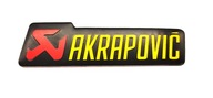 NAKLEJKA EMBLEMAT NA TŁUMIK WYDECH AKRAPOVIC AKRAP DUŻY NAPIS 14x4 ALUM