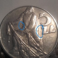 5 zł 1974 -Rybak ,"słoneczko", mała trawka. ładny stan.