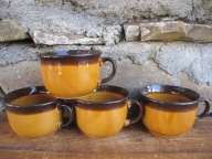 DUŻA Miodowa Filiżanka_Porcelit PRUSZKÓW PRL
