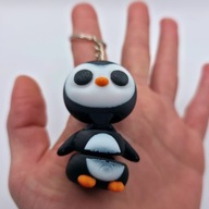 Brelok Pingwin 3D Druk 3D | Zawieszka do Kluczy i Plecaka