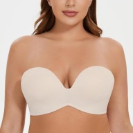 MELENECA damski biustonosz antypoślizgowy push-up samonośny UK 44