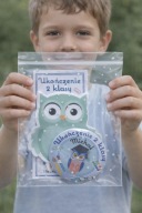 ZAKOŃCZENIE roku.ZESTAW: 3w1 zdrapka, przypinka+notes sowa-PERSONALIZOWANE