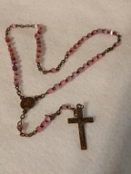 Różaniec z brązu i masy perłowej