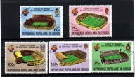Znaczki Kongo Stadiony World Cup in Spain 1980 r.