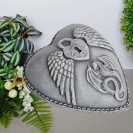 SERCE Z BETONU dekoracyjne /przycisk do papieru 11x10 x 5 No 1