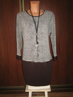 Sukienka szaro czarna