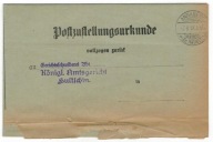 Potwierdzenie odbioru 1917 Chałupki Racibórz Rudys