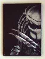 Predator Oryginalny obraz ręcznie rzeźbiony... Grawer