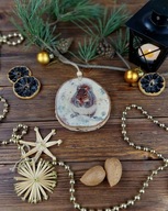 Świąteczna zawieszka, podkładka pod kubek - rękodzieło - wiewiórka