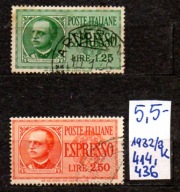 Włochy 92 , nr 414, 436 , komplet , wydanie 1932/ 3