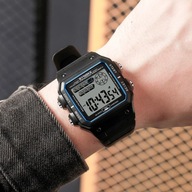 Zegarek Elektroniczny SYNOKE WR50M 9917 Cyfrowy Alarm Czarny Niebieski Blue