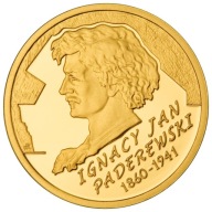 Paderewski 200 zł Au mennicze