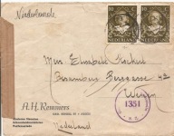 HOLANDIA NIEDERLANDE -koperta firmowa A.H.REMMERS -obieg 1949 rok