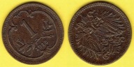 AUSTRIA 1 Heller 1915 r.