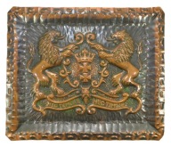 PRL PIĘKNA DUŻA PLAKIETA HERB GDAŃSK LWY METALOPLASTYKA ZOBACZ!