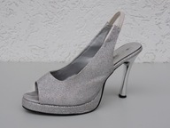 Srebrne sandałki rozmiar podany 6 (39) TV