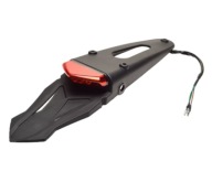 Cross Enduro Lampa Motocyklowa Tył LED + Błotnik Homologacja E24 Czerwona