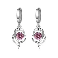 Kolczyki FF02 wiszące krótkie cyrkonie pr. sr. 925